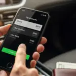 Smartphone showing Uber app fare options for saving money on rideshare rides