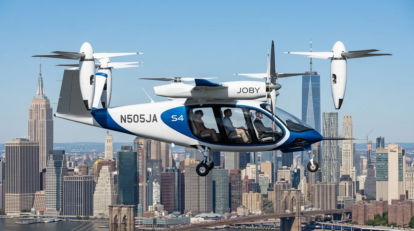 Joby S4 eVTOL aircraft in flight